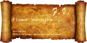 Fixmer Veronika névjegykártya
